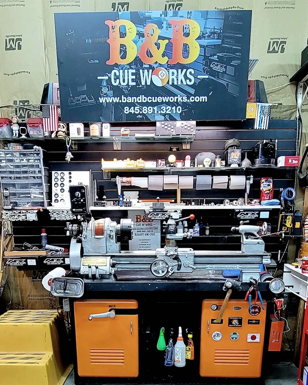 1960 South Bend lathe under the B&B sign