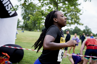 Woman running at Windrush Aquathlon