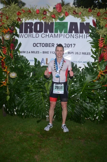 Windrush member Justin at Ironman world championships, Kona