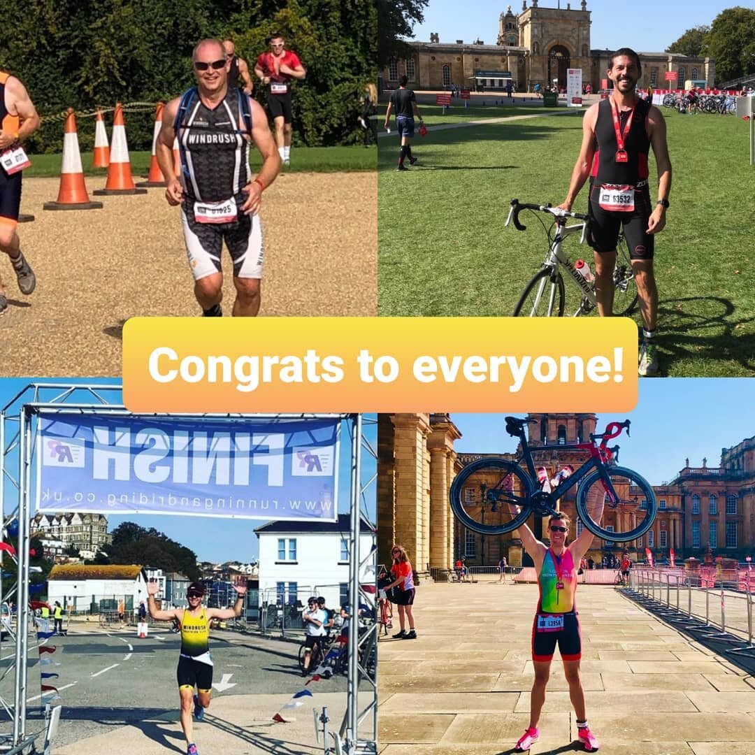 What a weekend! Congratulations to all #windrushfamily who raced at @blenheimpalacetriathlon, @channeltri, @dock2docklondon, and all the others!  Recover well and enjoy the week everyone!!!