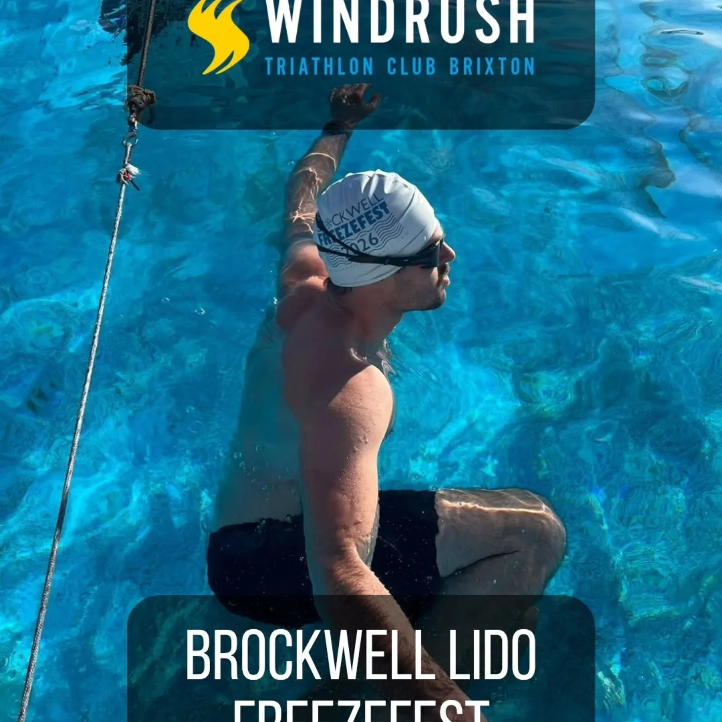 Great to join @brockwellswim at @brockwell_lido for a cool dip at the #FreezeFest this weekend 🏊&zwj;♂️❄️

You can find us at the lido all year round! We have our own lane for a relaxed social swim three Saturday mornings each month, and during the 