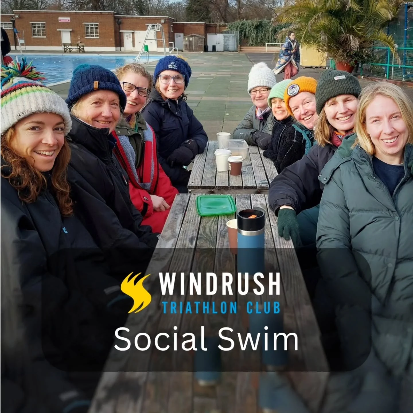 7.8&deg;C and smiling 😄❄️
Weekly Social Swim at Brockwell Lido this morning &mdash; our own lane, great company, and the best start to the weekend. Swim done, then straight to coffee&hellip; and usually cake 🍰
All year round with the Triathlon Club