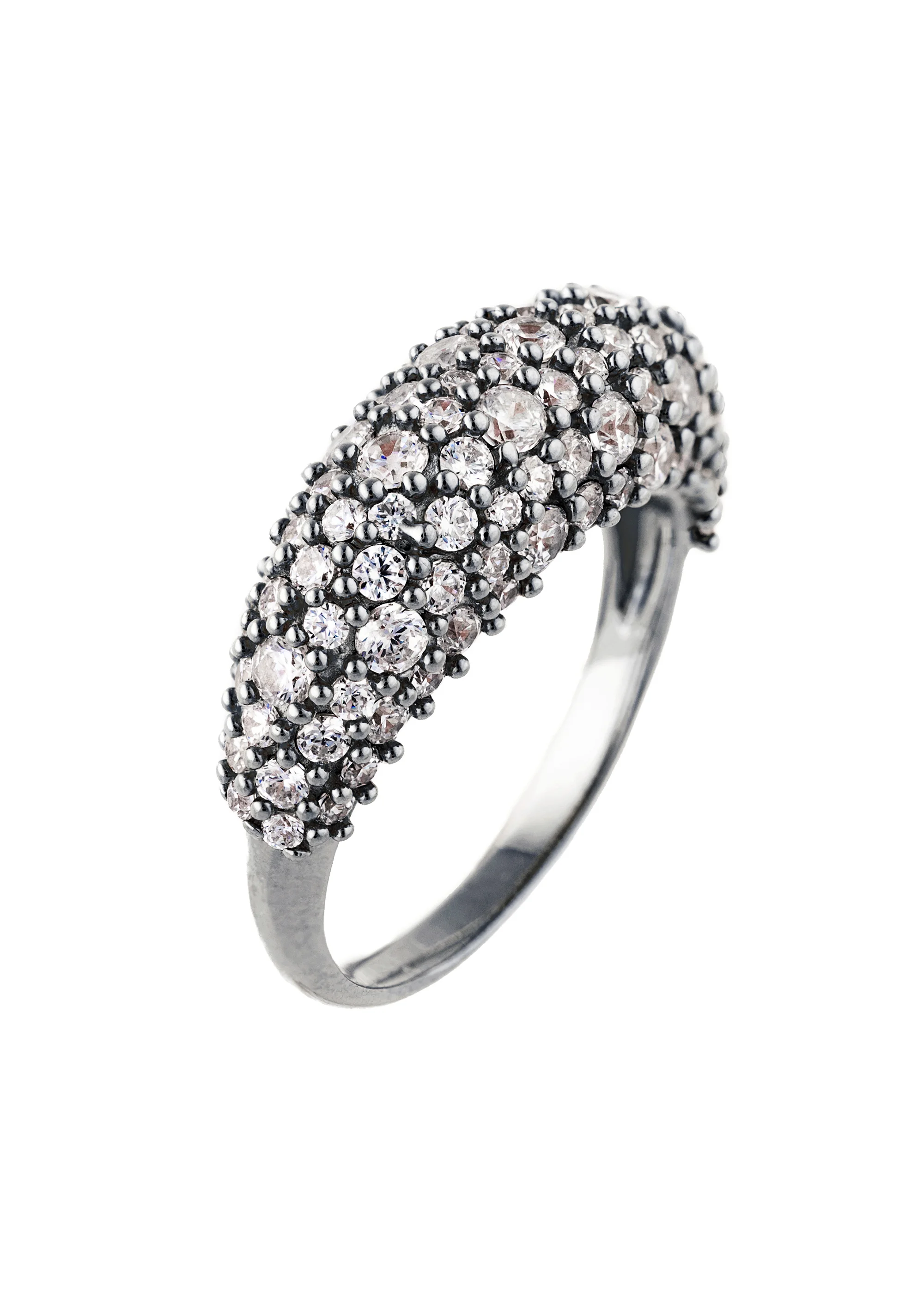 CbyC Pinky Ring Round Silver White-CbyC30.jpg