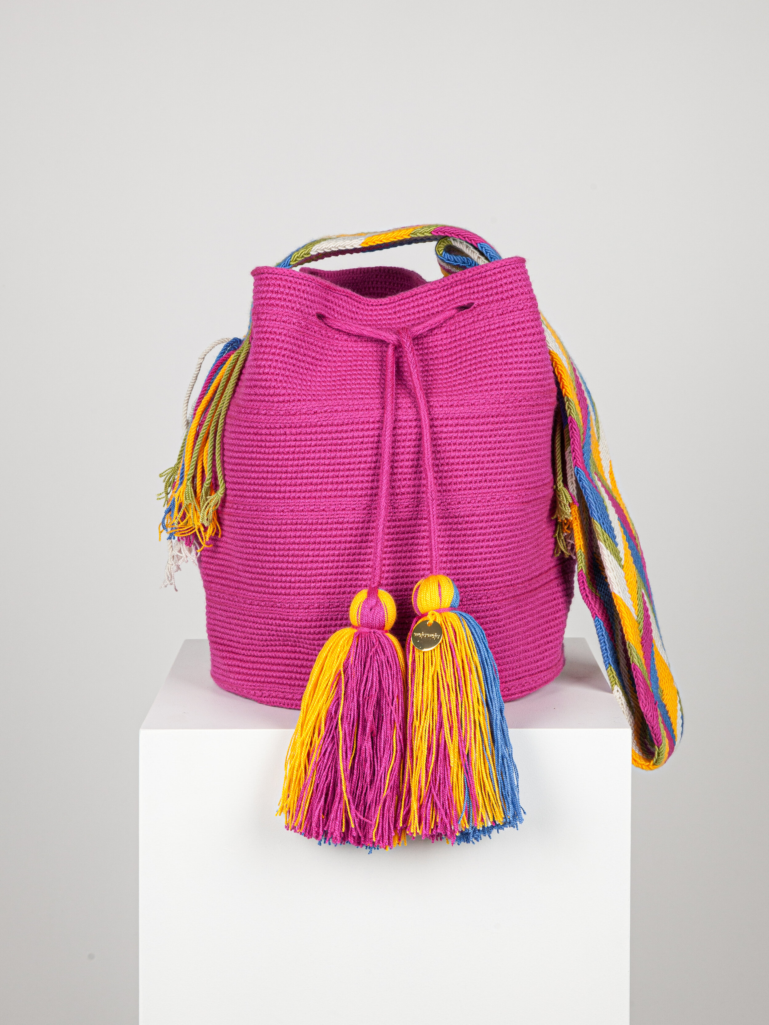 LARGE WAYUU UNI-COLOUR BAG - PURPLE 