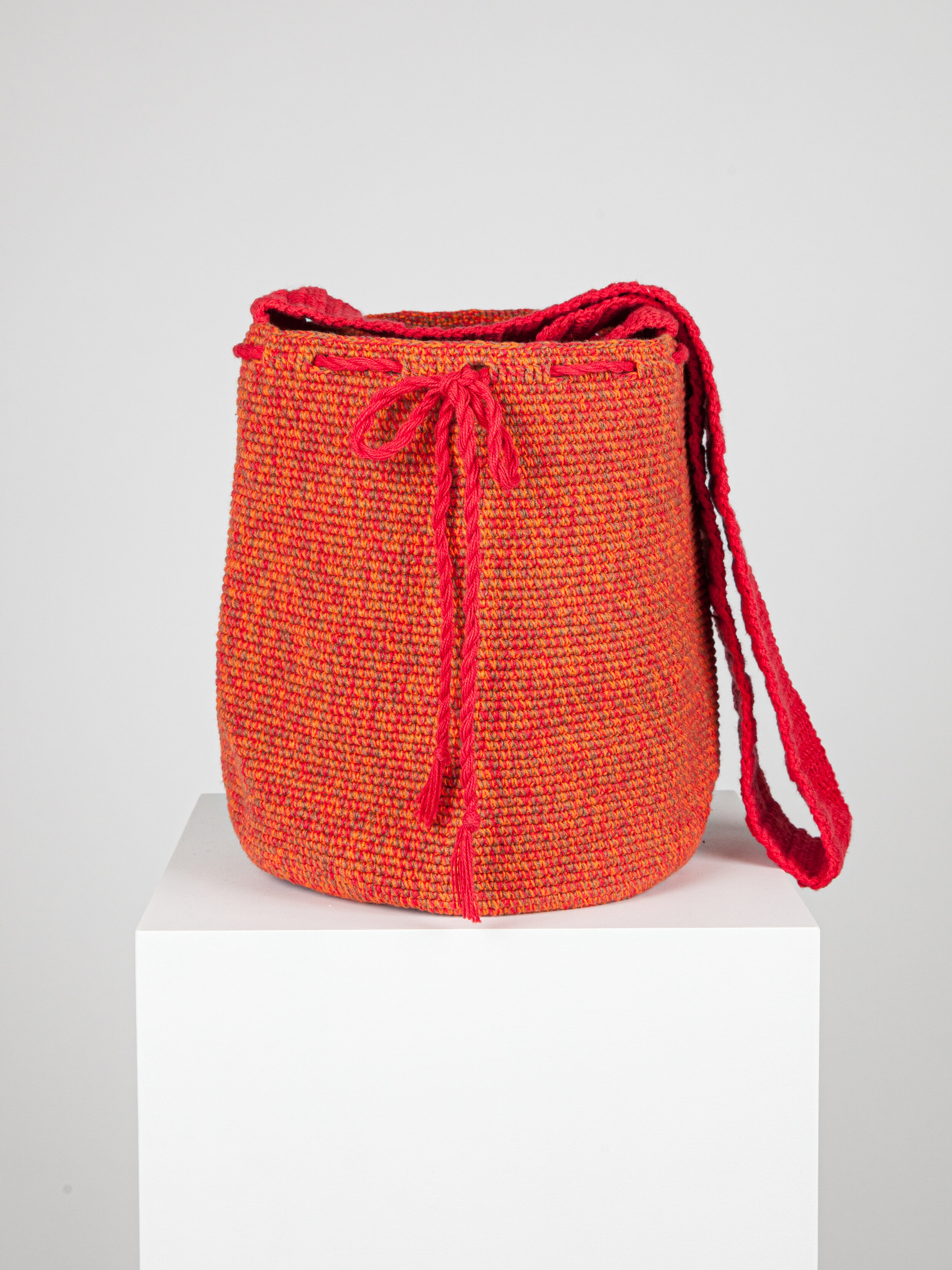 LARGE WAYUU UNI-COLOUR BAG - PEACH 