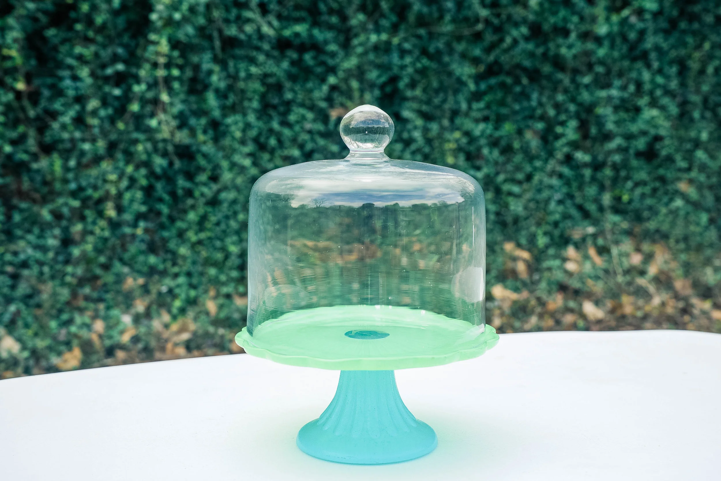 Blue Glass Cake Stand