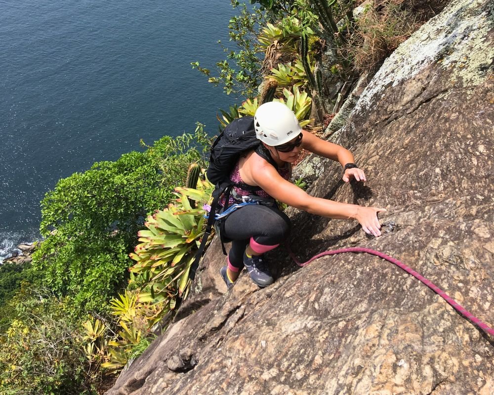 Last pitch to the summit of Sugarloaf Mountain in Rio de Janeiro
