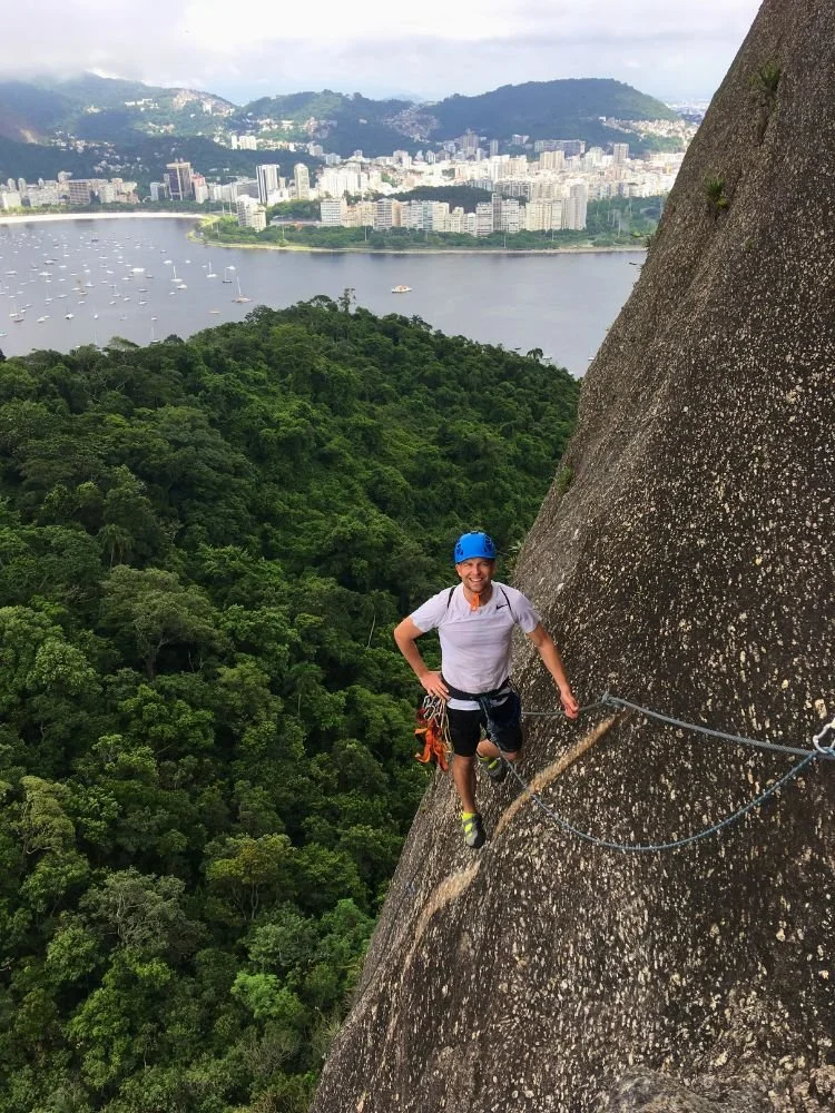 First pitch of the via ferrata CEPI on Sugarloaf Mountain