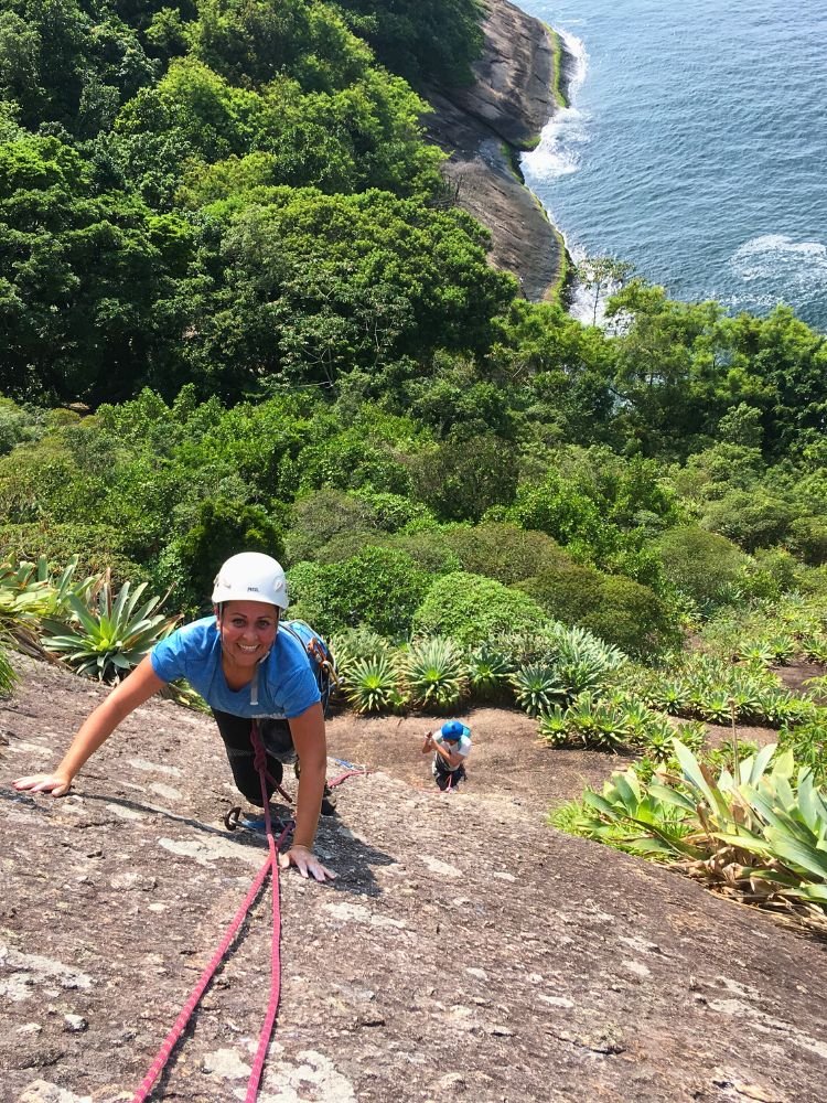 Rock climbing on Morro da Urca, in Rio de Janeiro