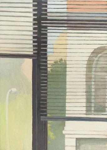 Beyond the Blinds Oil on Wood 7" x 5"