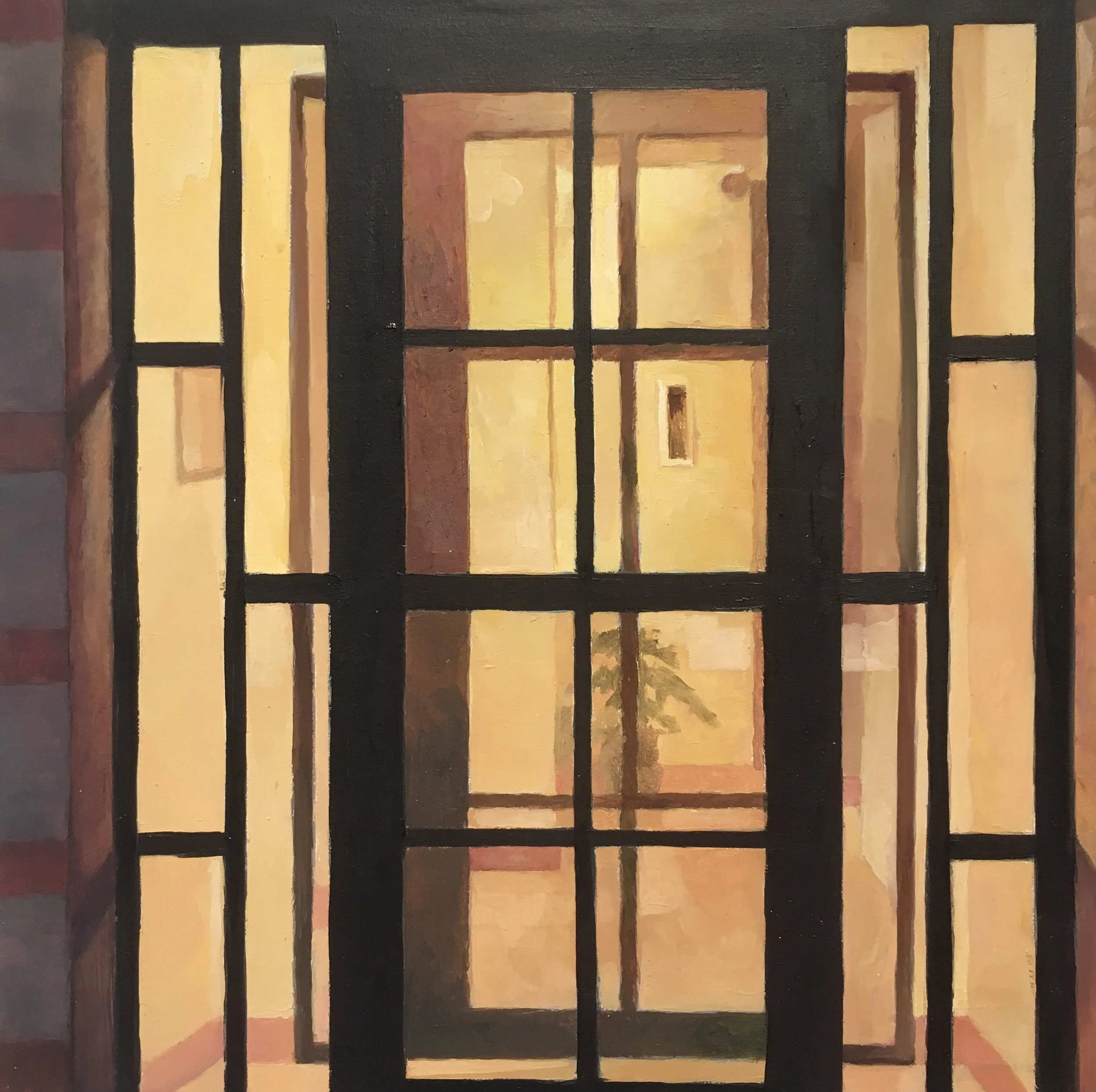 Winter Door #2 Oil on Wood 8" x 8" 