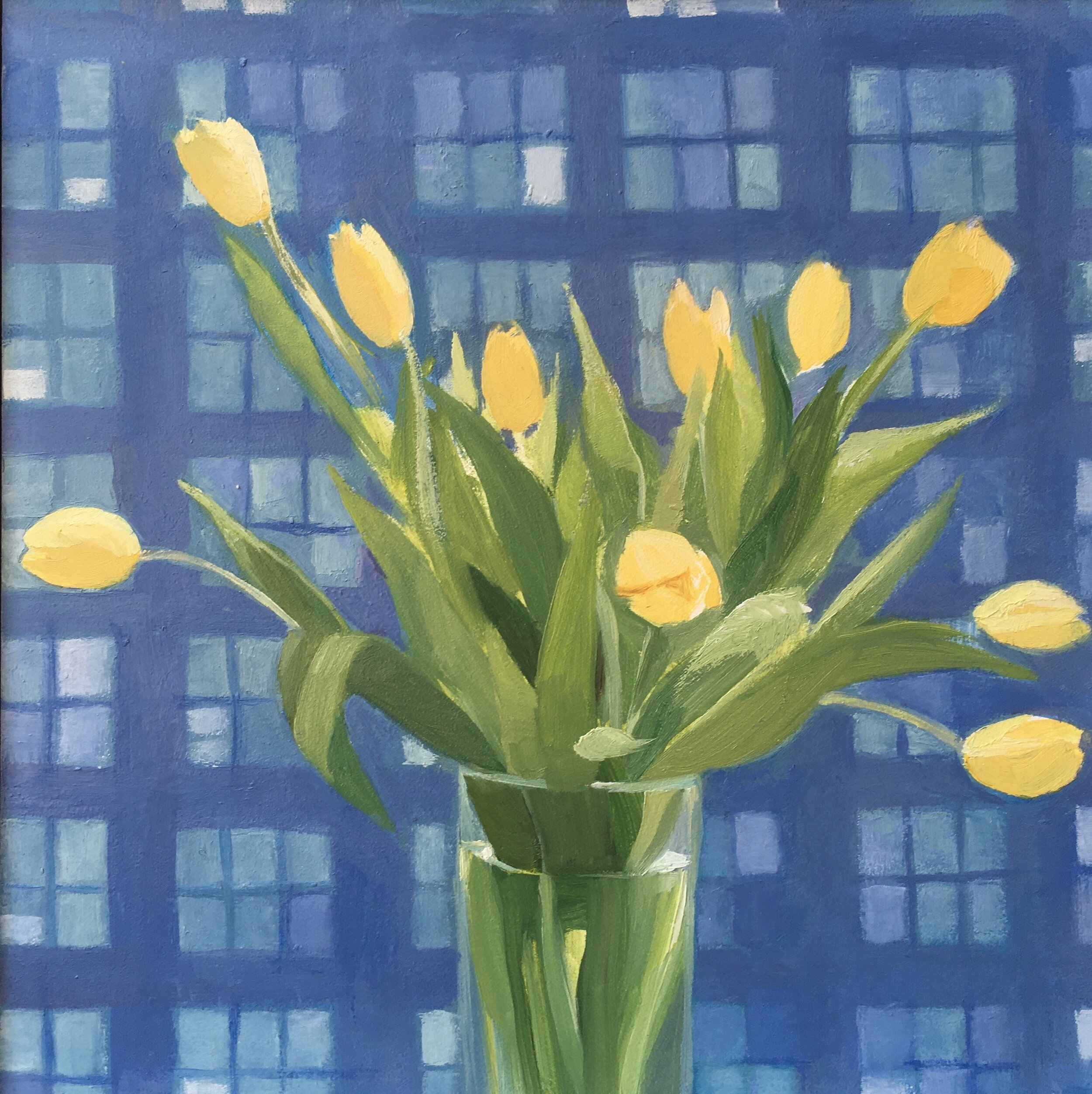 Yellow Tulips and City Windows