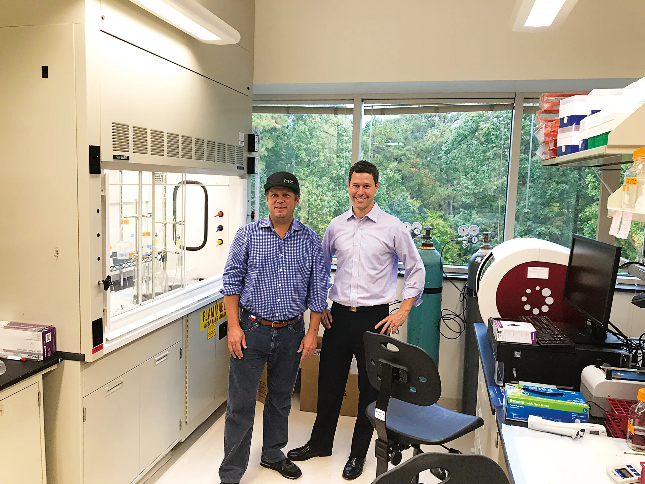Hornblower ’94 (l.) and Schreiber ’98 have teamed up to form Shattuck Labs, named for SPS founder George Cheyne Shattuck, Jr.