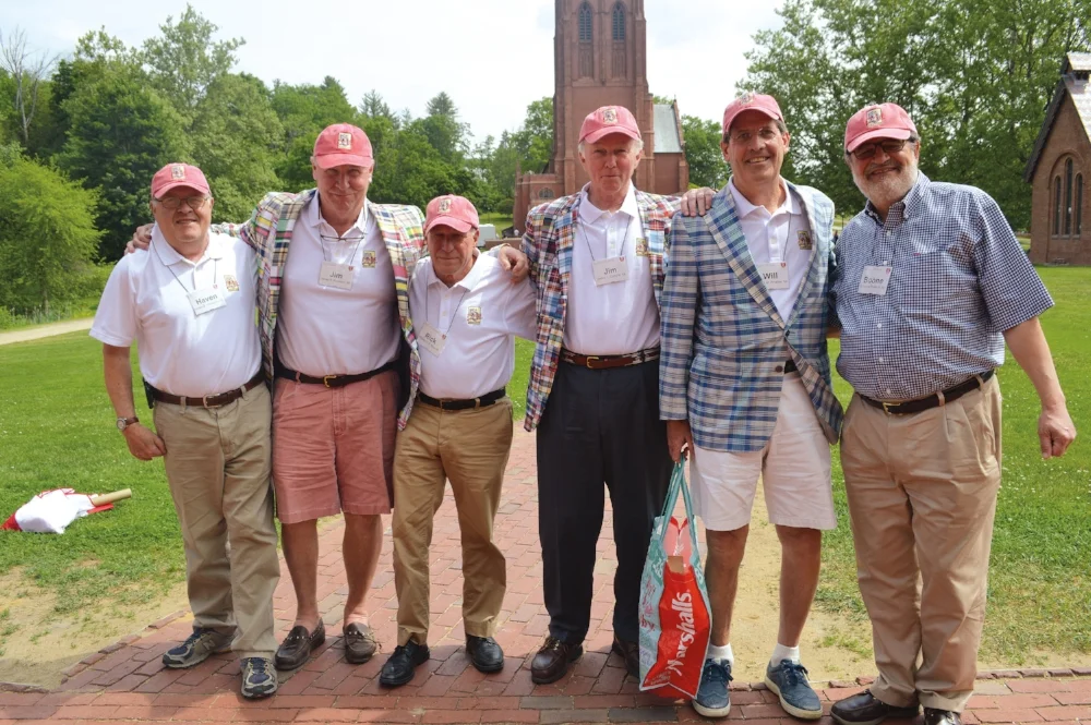 Haven Holsapple, Jim Robinson, Rick King, Jim Colby, Will Whetzel, and Boone Porter celebrating their 50th Anniversary.