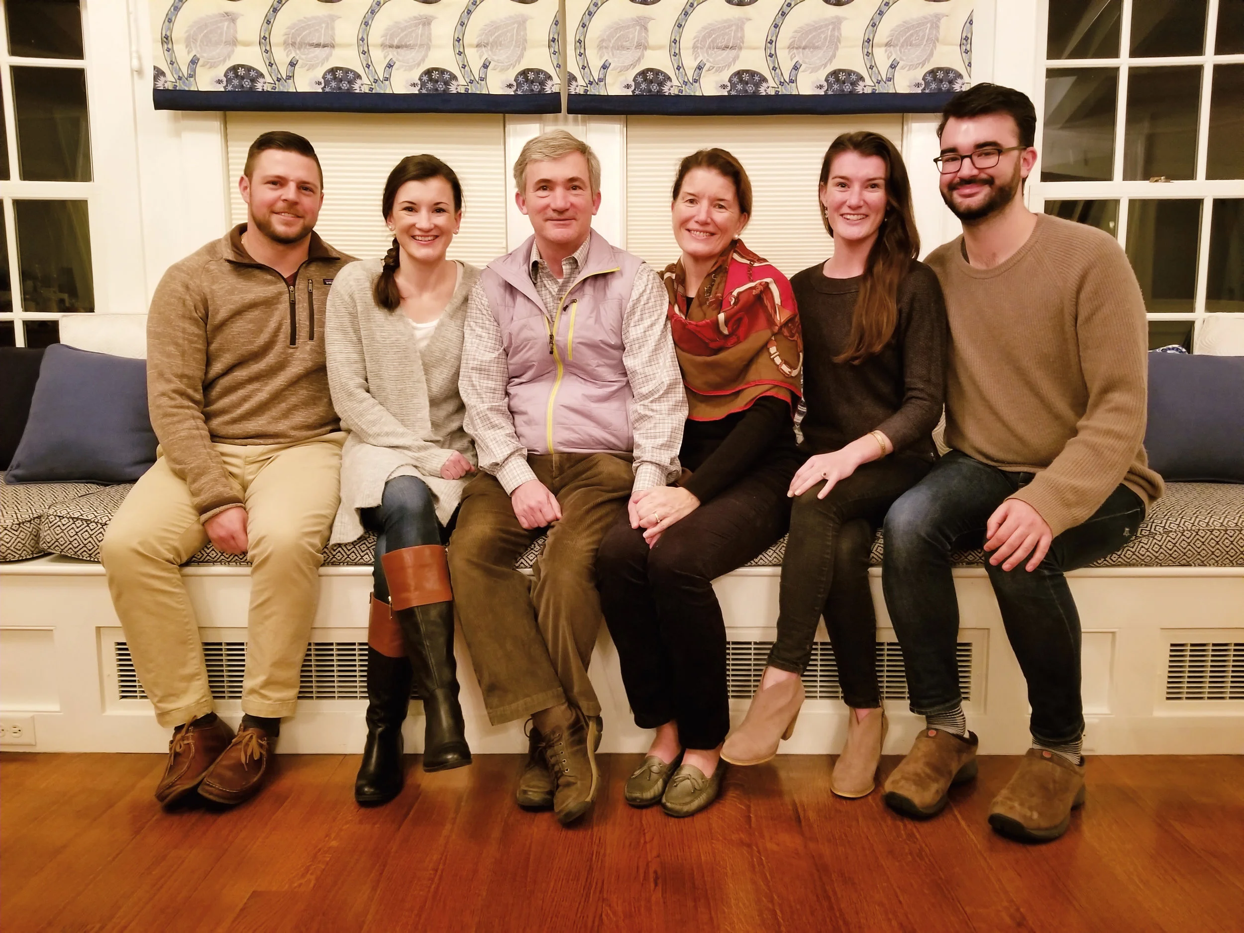 Kathy and Ralph Giles (c.) with son-in-law Matt (l.), daughter Kaitlyn, daughter Eileen, and son Dan.