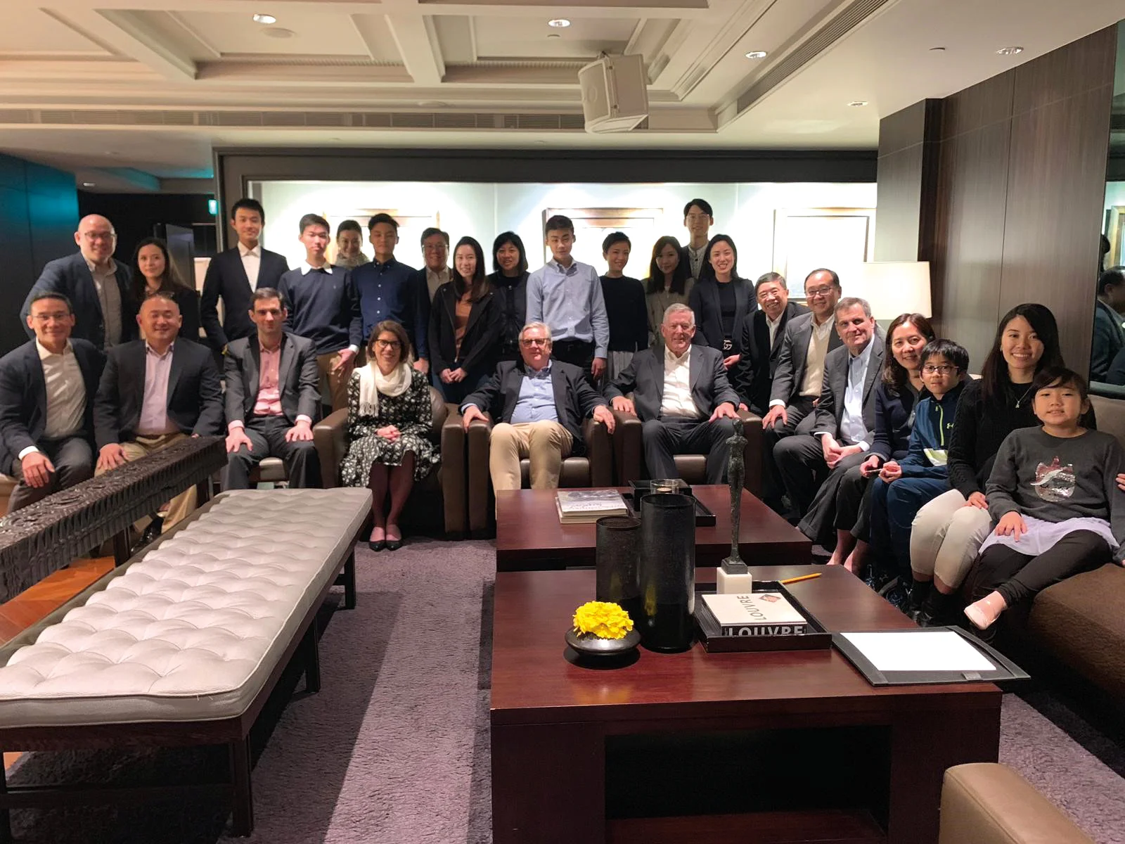 Taipei City A large group, hosted by Janie Hou ’82, P’18, welcomed Interim Rector Amy Richards, Board of Trustees President Archie Cox ’58, and Chief Advancement Officer Bill Kissick P’12.