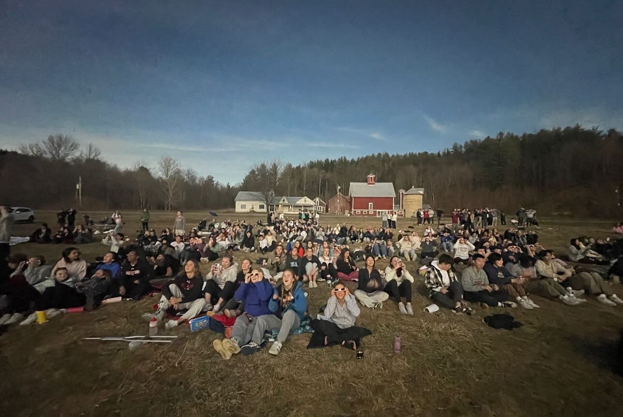 Today, a large group of students and faculty traveled up to Johnson, Vermont, to witness the total solar eclipse that was visible across much of the United States. Although Millville was just outside the path of totality, our campus community still e