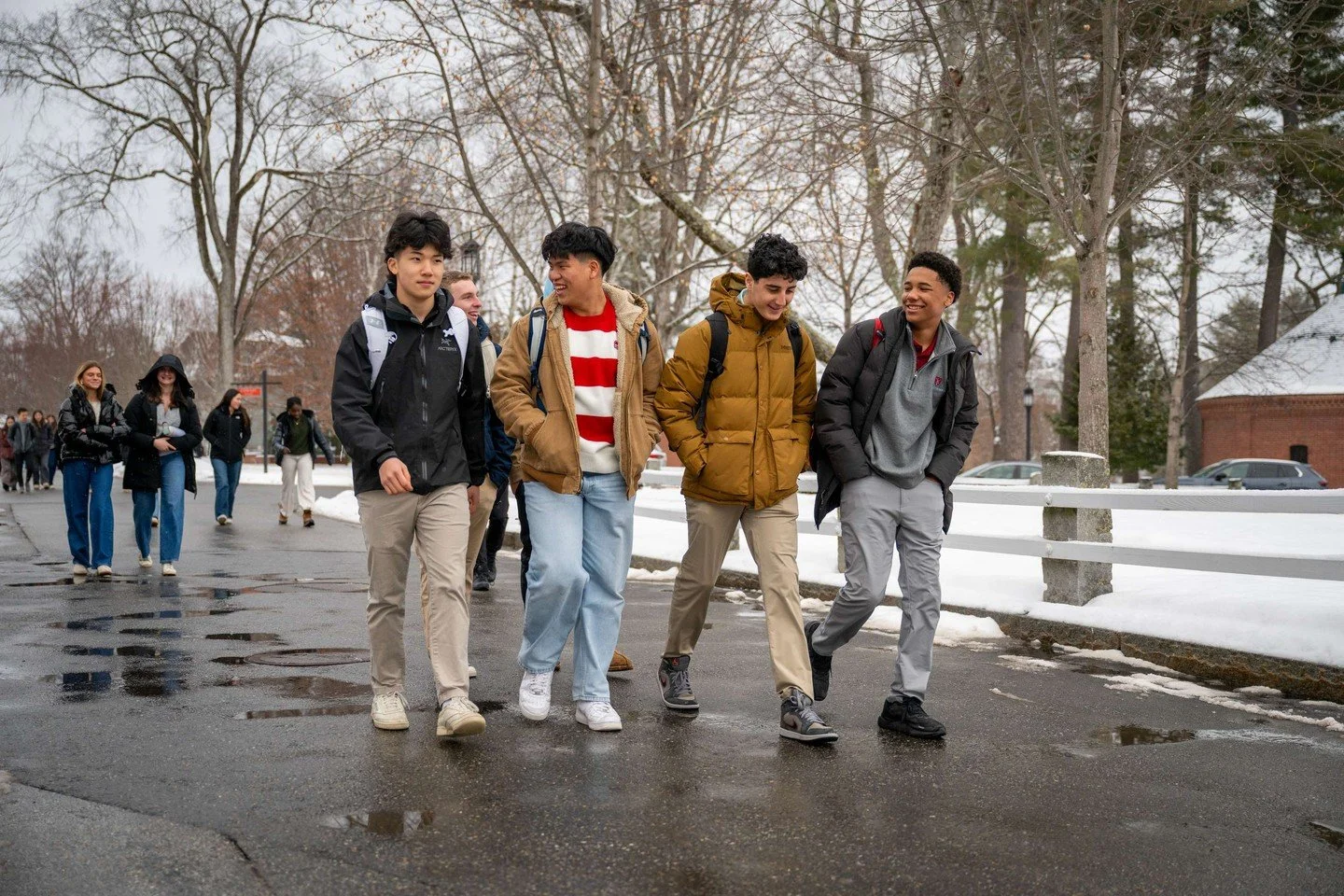 A little snow, a lot of smiles &mdash; it is great to have everyone back on the grounds after Winter Vacation. ❄️😁