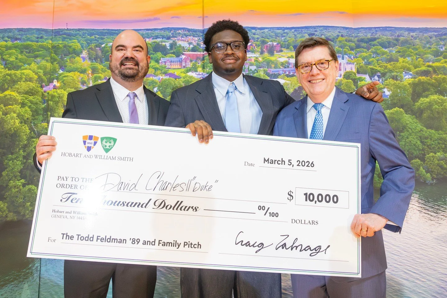 David &ldquo;Duke&rdquo; Charles II &lsquo;23 is making waves in the streetwear world. 

The Hobart and William Smith Colleges junior recently won a $10,000 pitch competition for his mobile app, The Wave, which connects shoppers with the work of sust