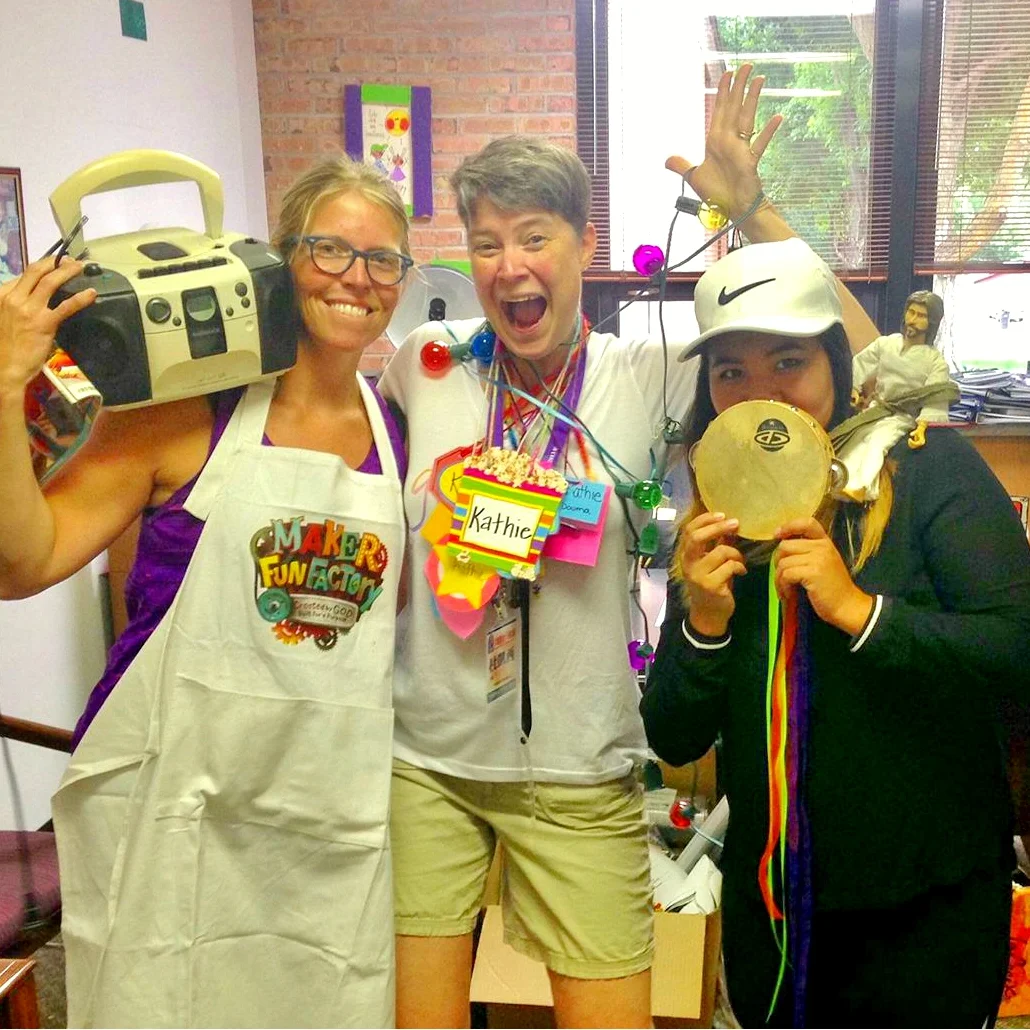The children's ministry team at First Presbyterian Church, Sioux Falls, preparing for a summer of fun activities with the kids.