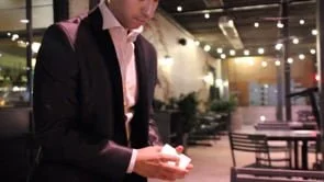 Magician Danny King in Deep Ellum