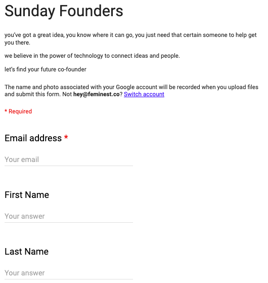 Google forms