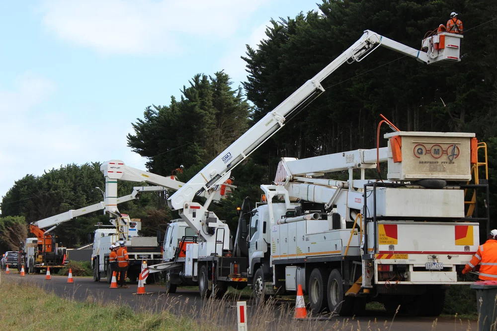 Tree Top Tower Hire crews, plant and completed work