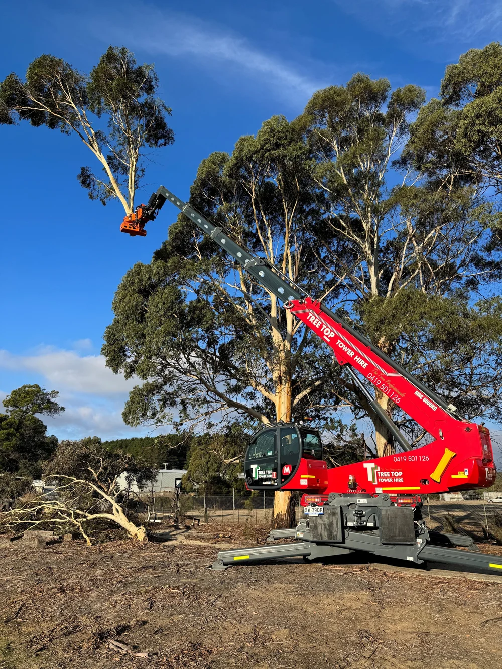 Tree Top Tower Hire crews, plant and completed work