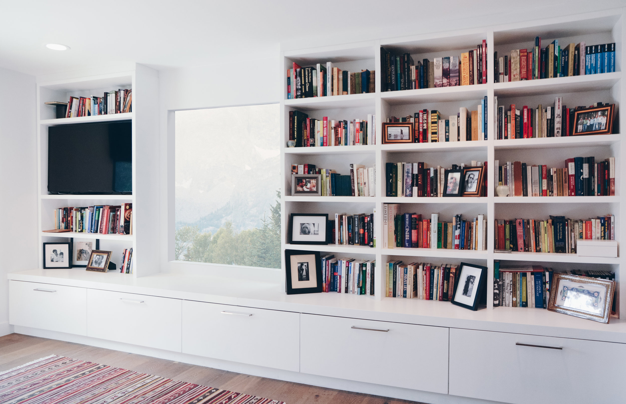 Modern Clean Open Bookcase, Open Wall Bookcase