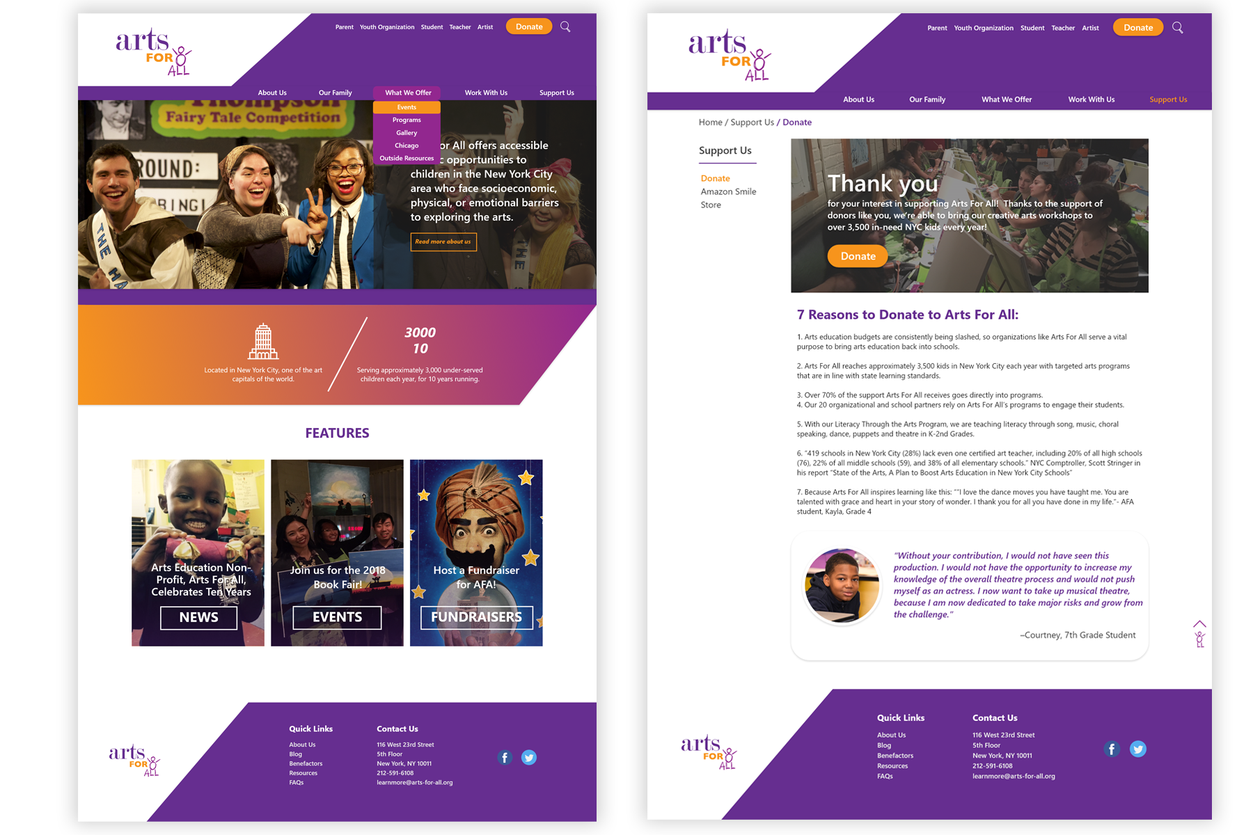 Homepage and Donation page.png