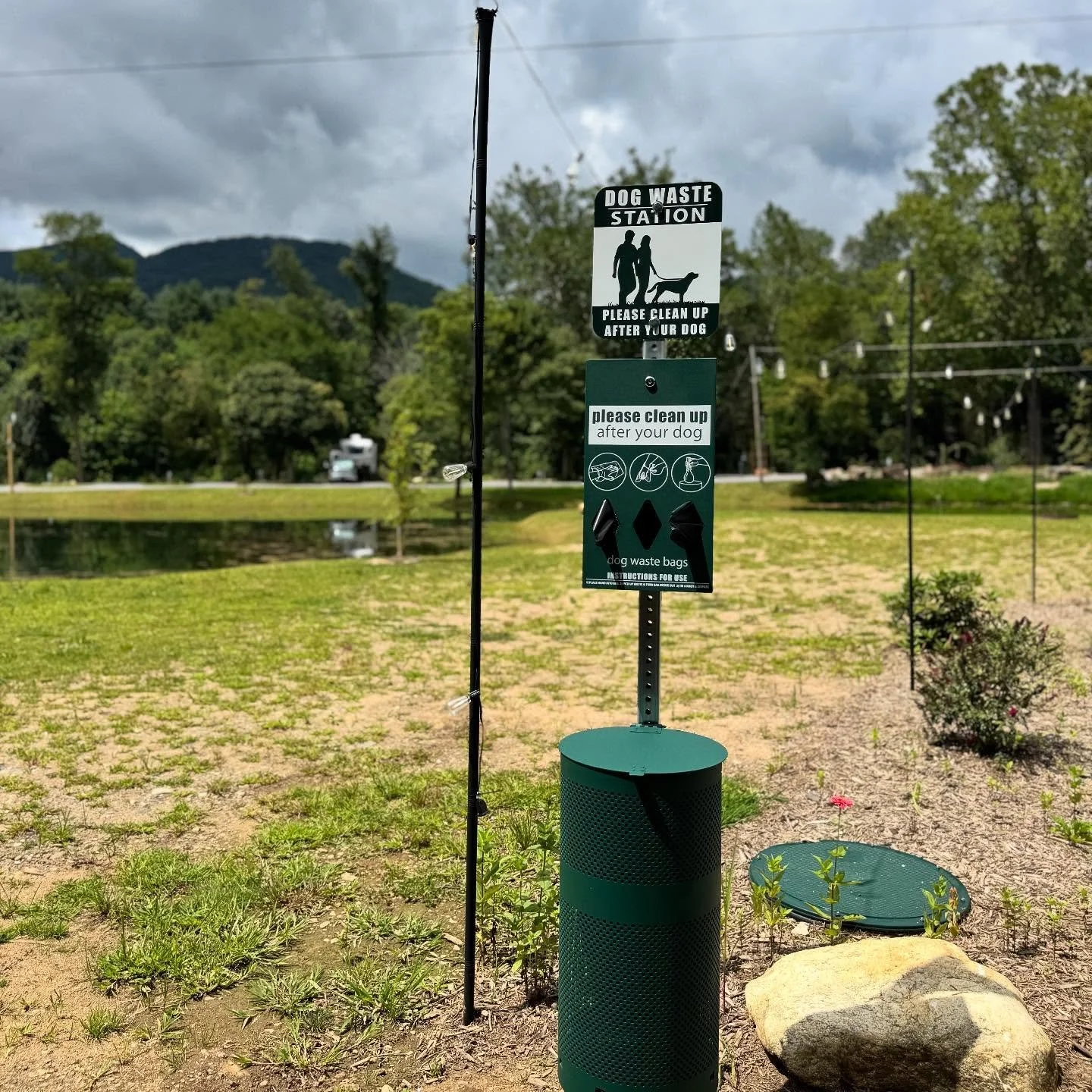 Thank you to the Grand Design Carolinas Group for our two new Dog Waste Stations! And huge thanks to our pal Spencer for installing them for us this week 😉