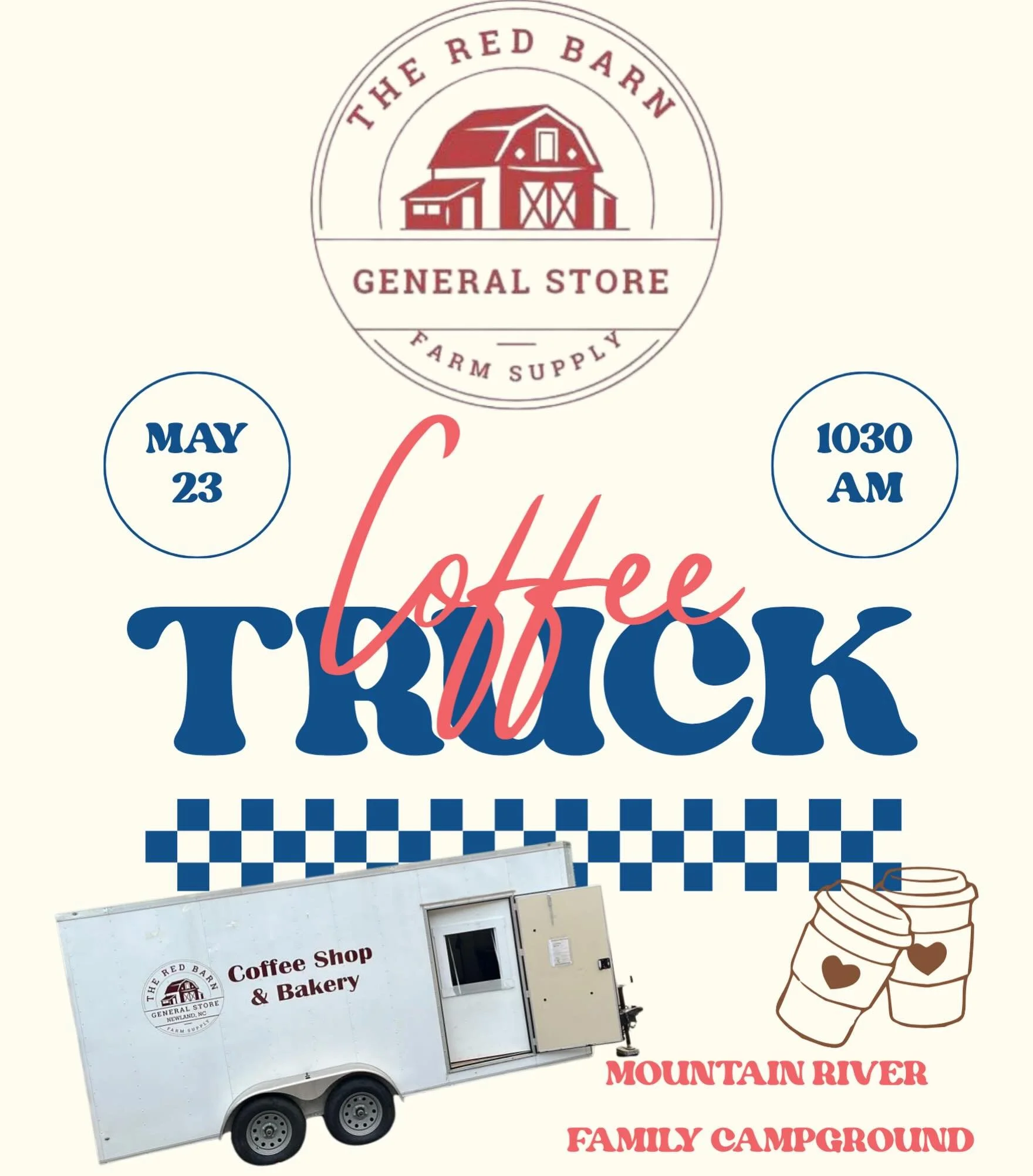 So happy that we will have @theredbarngeneralstore coffee truck here on Saturday!