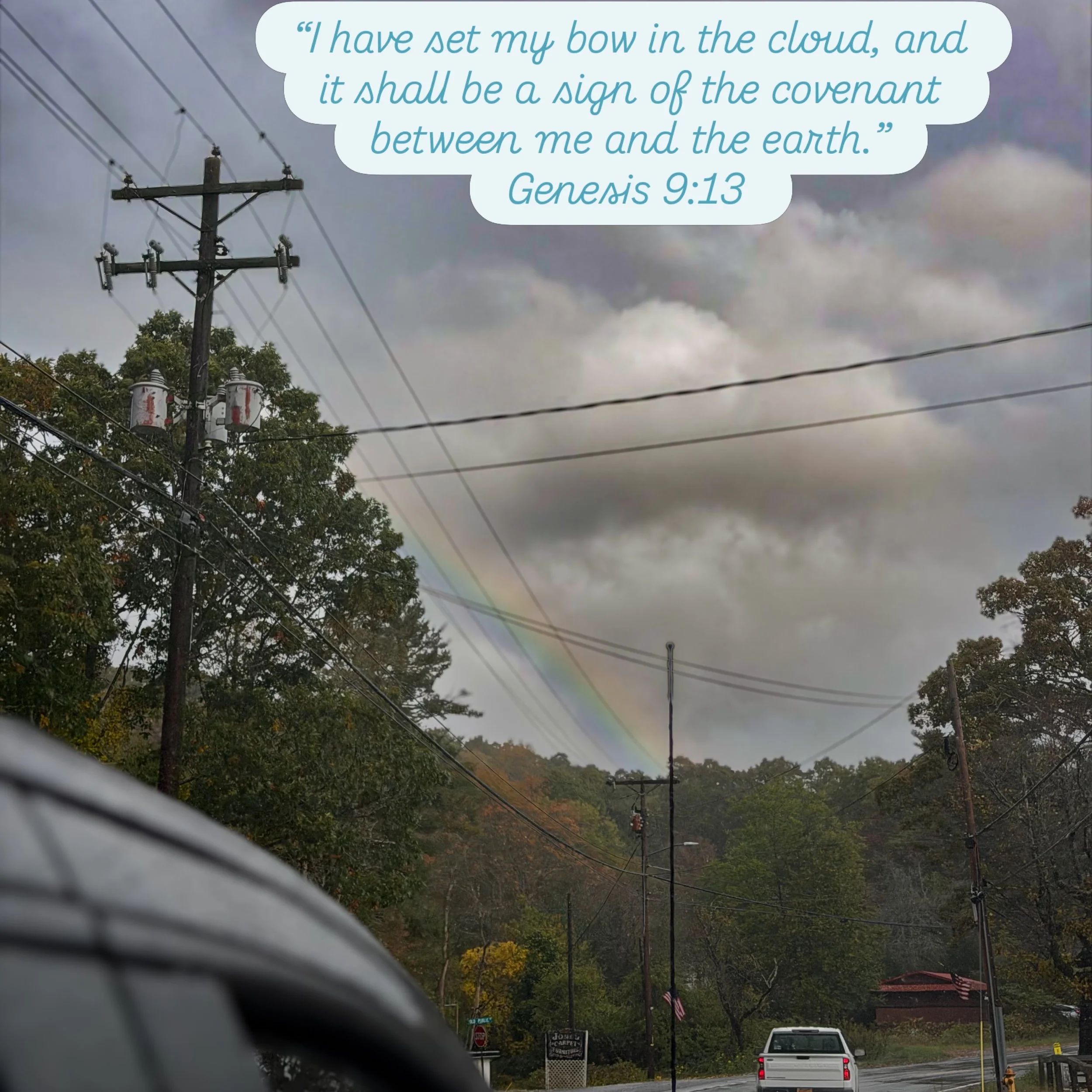 After Helene, a storm in the forecast carries a weight it never used to. The anxiety is real, and the memories come rushing back.

But this morning, a rainbow appeared&mdash;a gentle reminder of the hope we have in God, even when fear feels heavy. 🌈