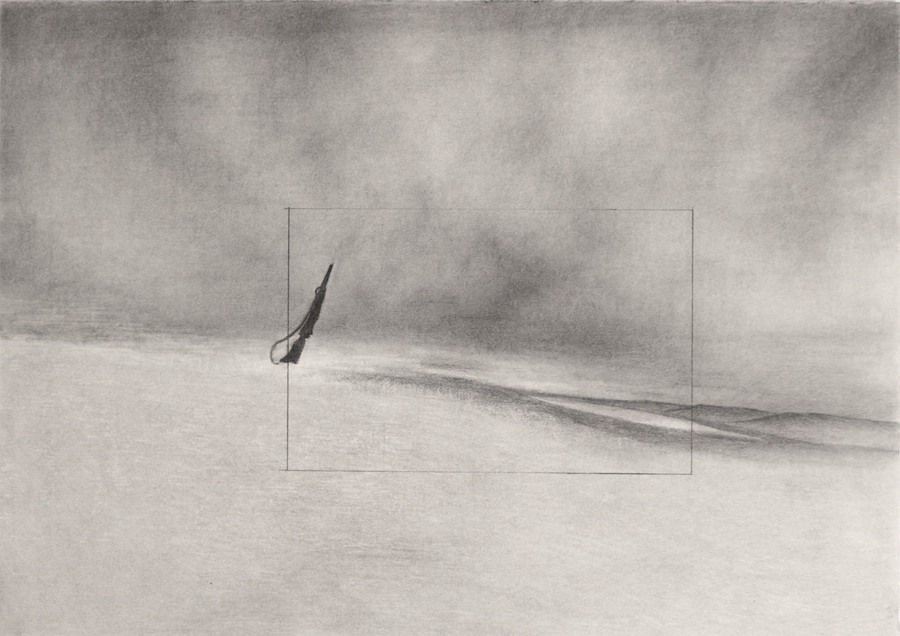 When an Image Forgets , 2016. Graphite on paper, 10 7/8 x 15 3/8 inches. Image courtesy of the artist.