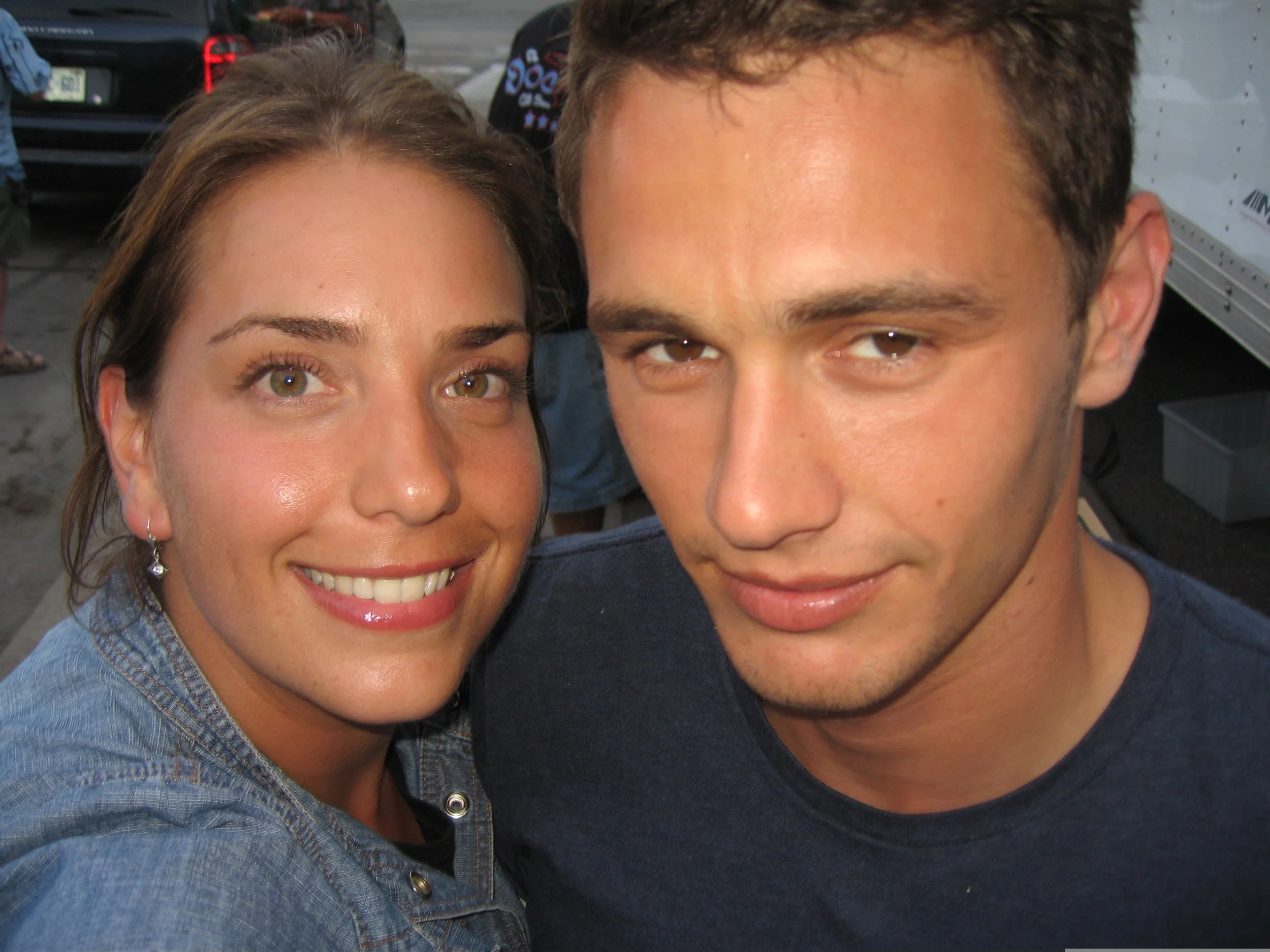 On set Snap with James Franco