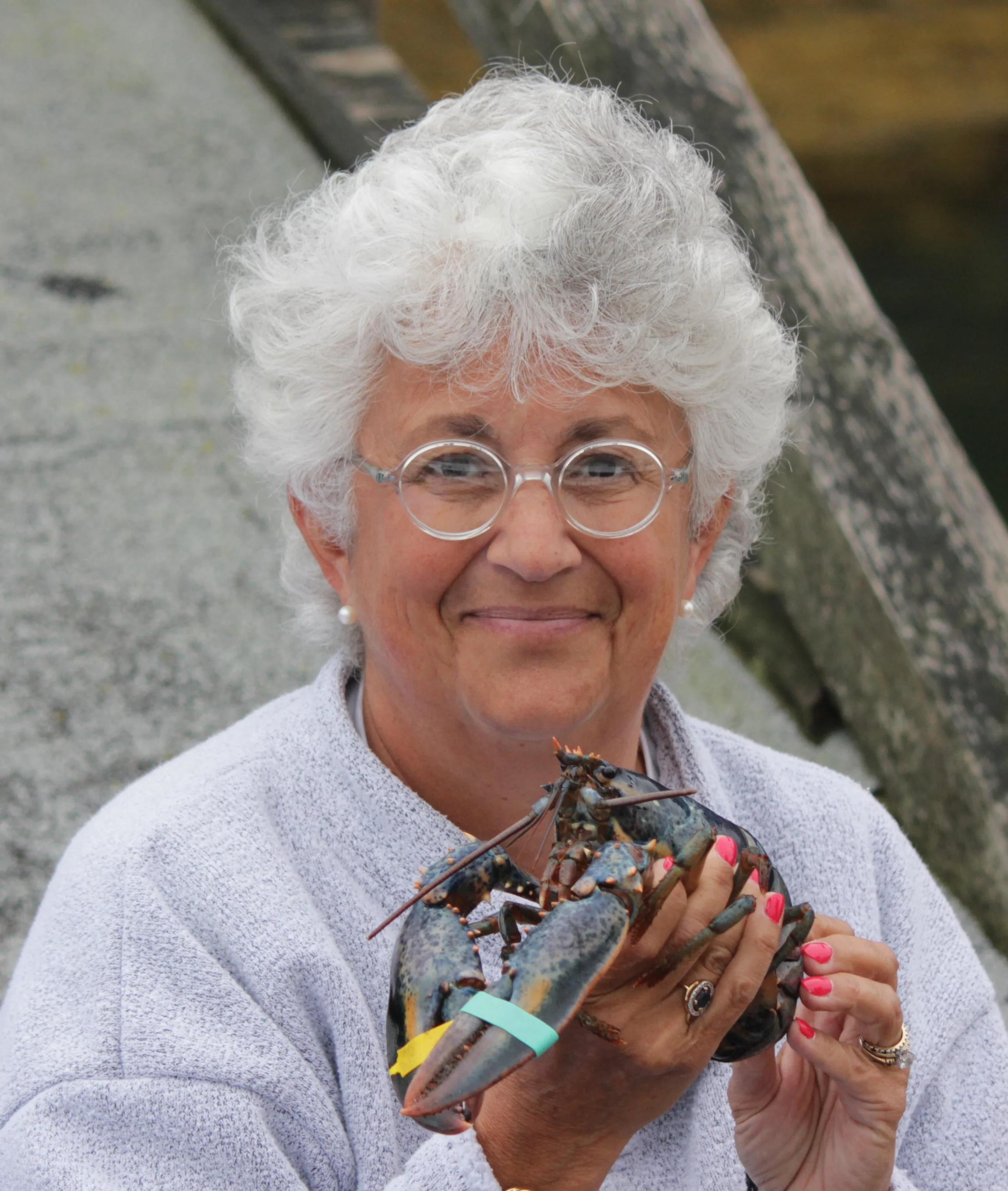 Deb Mills-Scofield with Blue Lobster.jpg