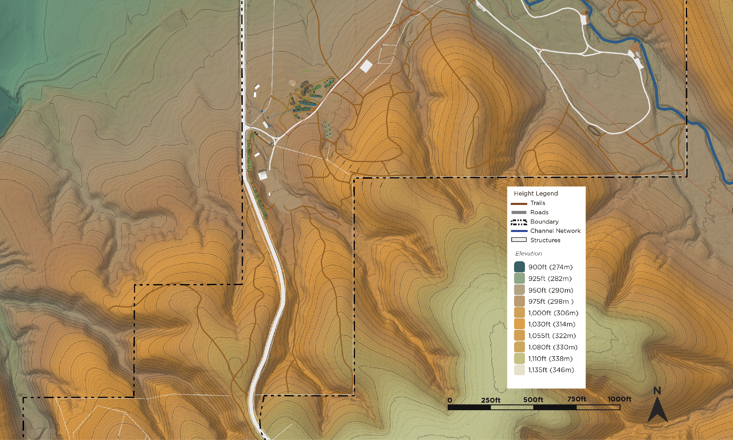 Elevation + Contour Map