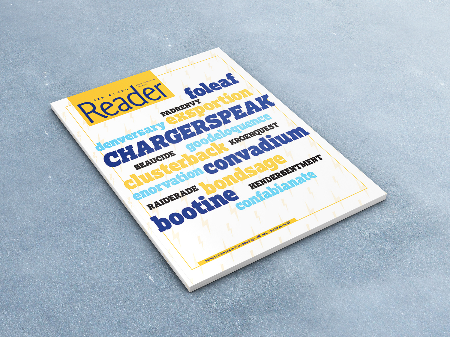  These covers were created for several stories about the San Diego Chargers and the Spanos family. 