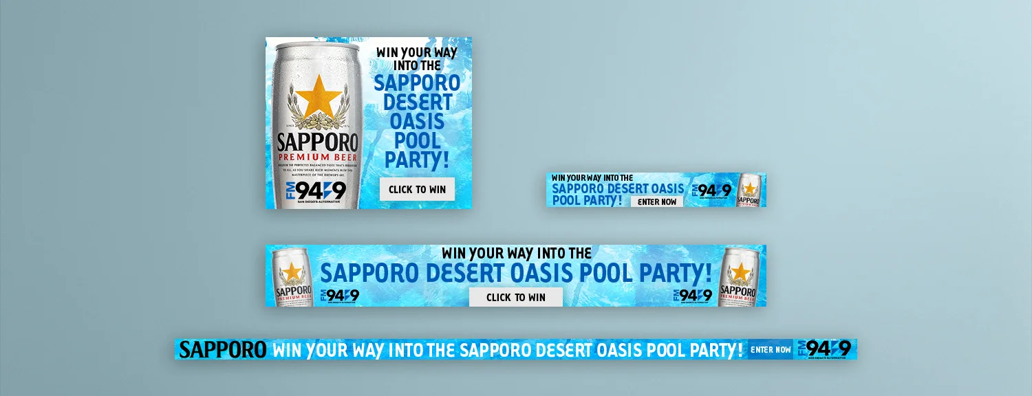  Website banner ads for local events. 