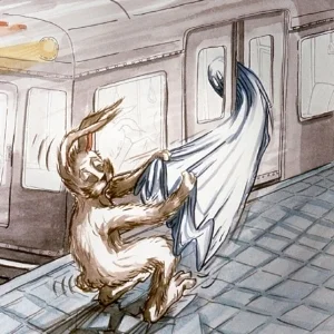 The soul-searching ghost and bunny are each other's trickster. They never seem to tire of playing out high-stakes scenes of destruction, redemption and crude humour.
