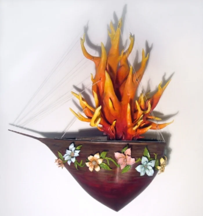 Assorted sculptural collage