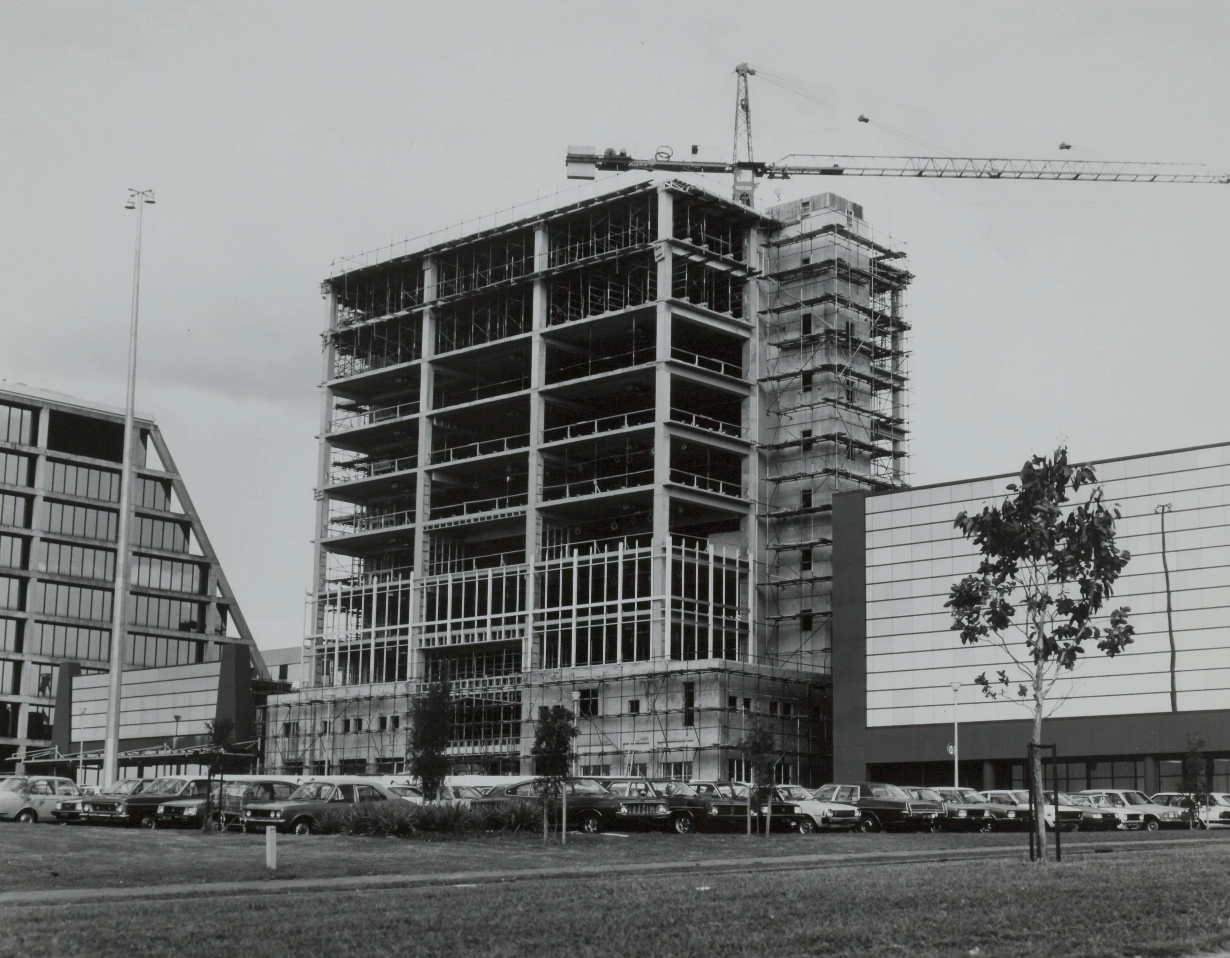Manukau City Centre milestone, March 1987.