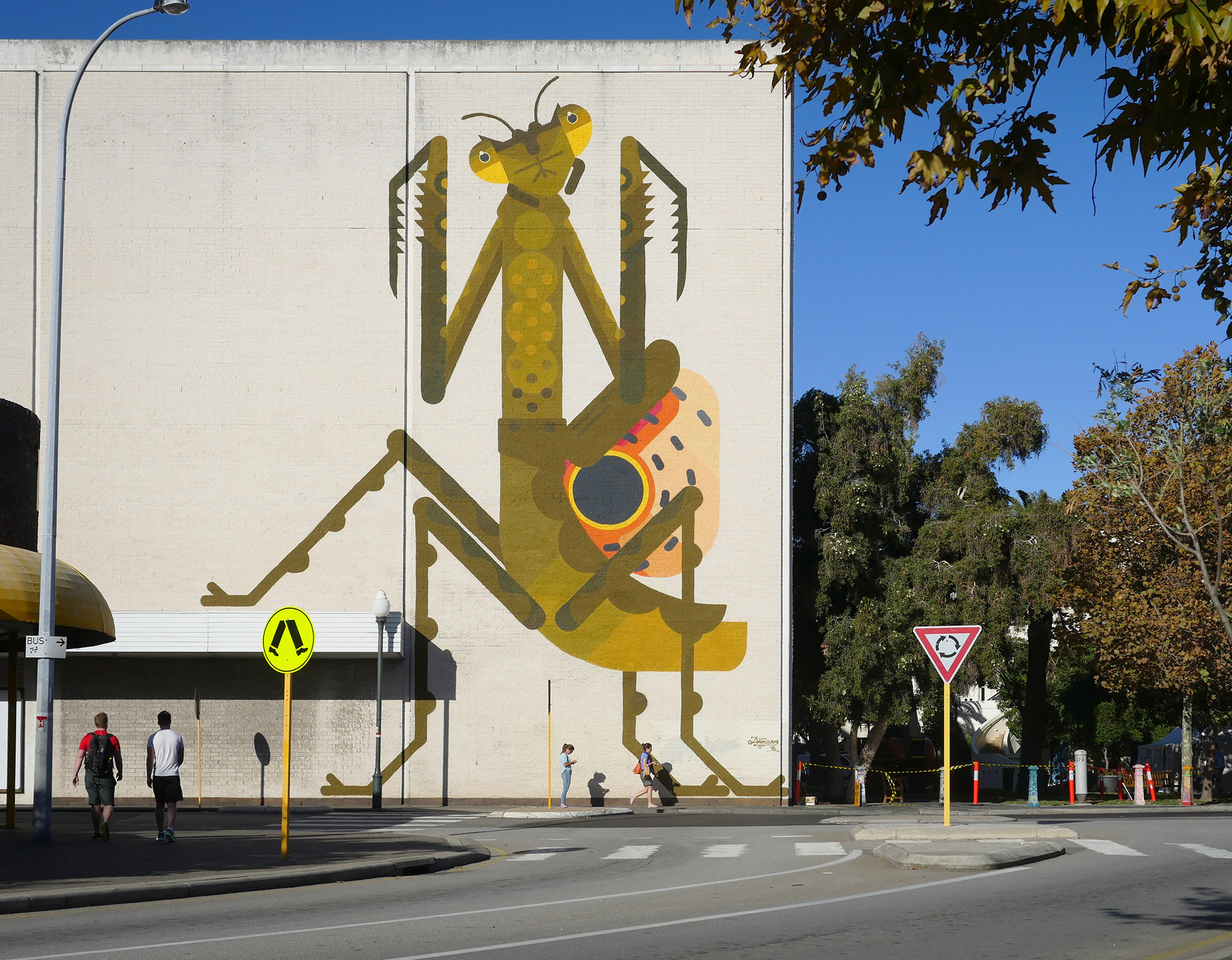 Fremantle, WA Australia 2015. 'Praying Mantis' for PUBLIC Festival