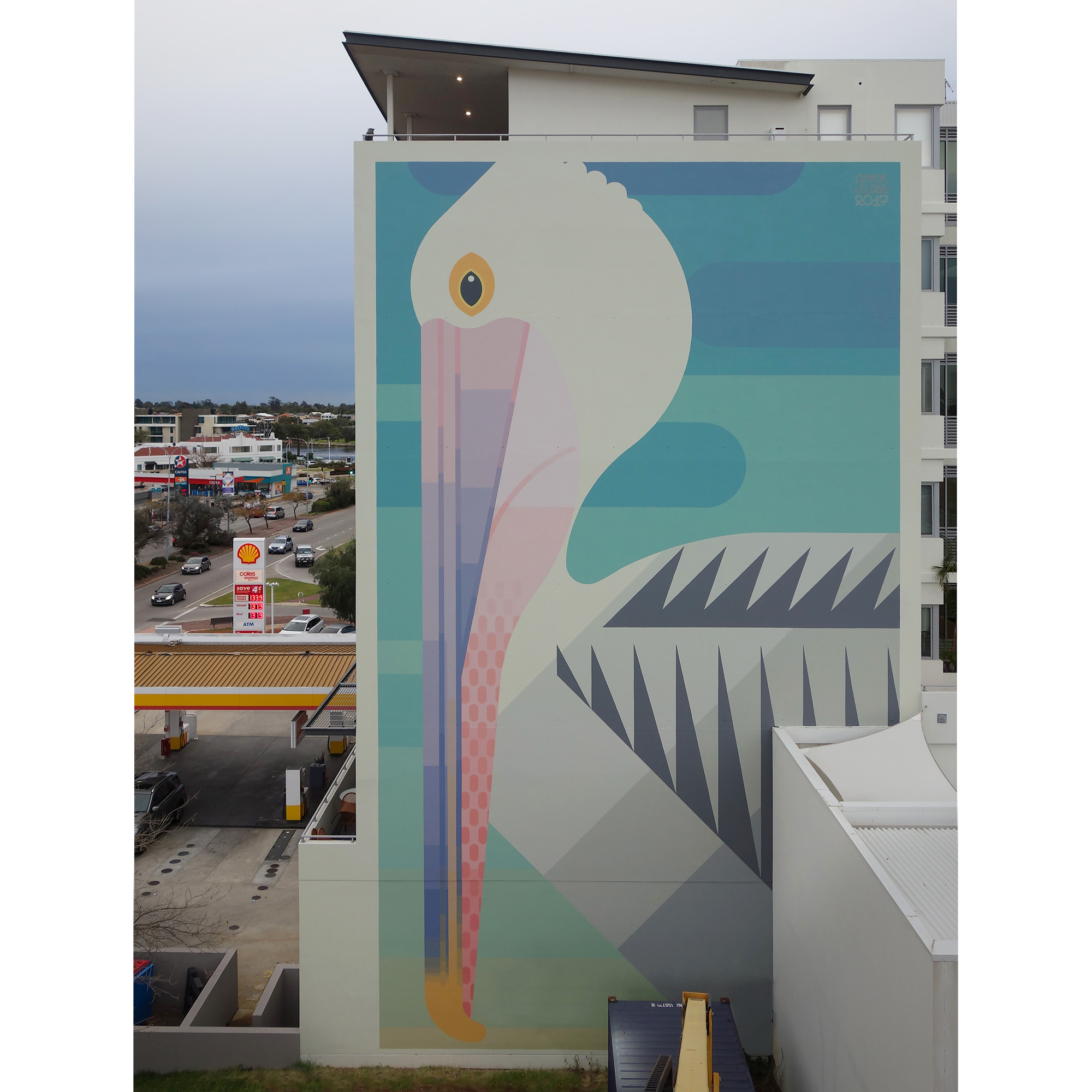 Perth, WA Australia 2017. 'Australian Pelican' commissioned by City of Melville