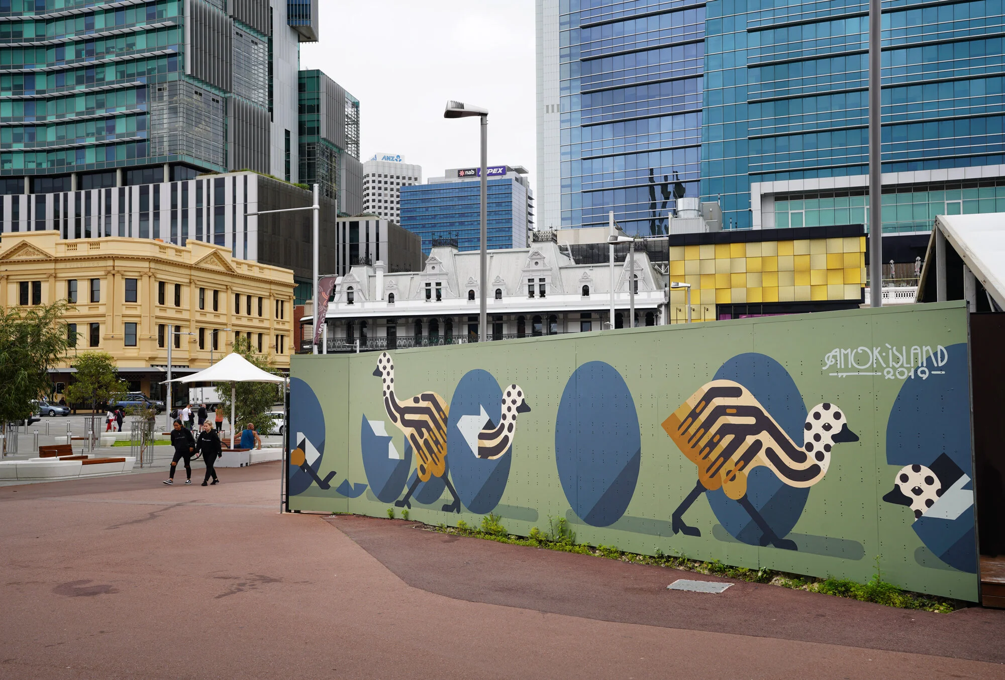 Perth, Western Australia 2019 ‘Emu hatchlings’ Commissioned by MRA