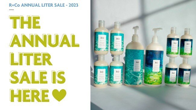 R+Co Summer Liter Sale is here! Click the link in our Bio to shop online via or affiliate link &amp; save 30% 

Use code: LOVE30

https://www.randco.com/?rfsn=3873842.3acec4a&amp;utm_source=refersion&amp;utm_medium=affiliate&amp;utm_campaign=3873842