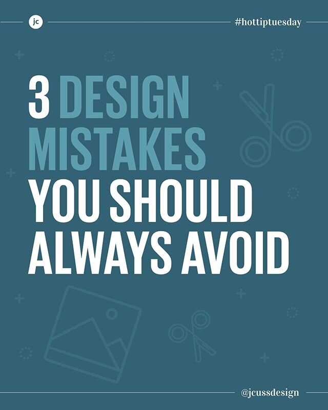 HOT TIPS ON YA TUESDAY! 🔥
⠀
This weeks topic is DESIGN MISTAKES you should avoid 😵 👉
⠀
1️⃣ Harsh Gradients ✖️
2️⃣ Outdated Effects ✖️
3️⃣ Poor Font Choice ✖️
⠀
Whenever you&rsquo;re in doubt, just remember the simple rule of &lsquo;less is more&rs