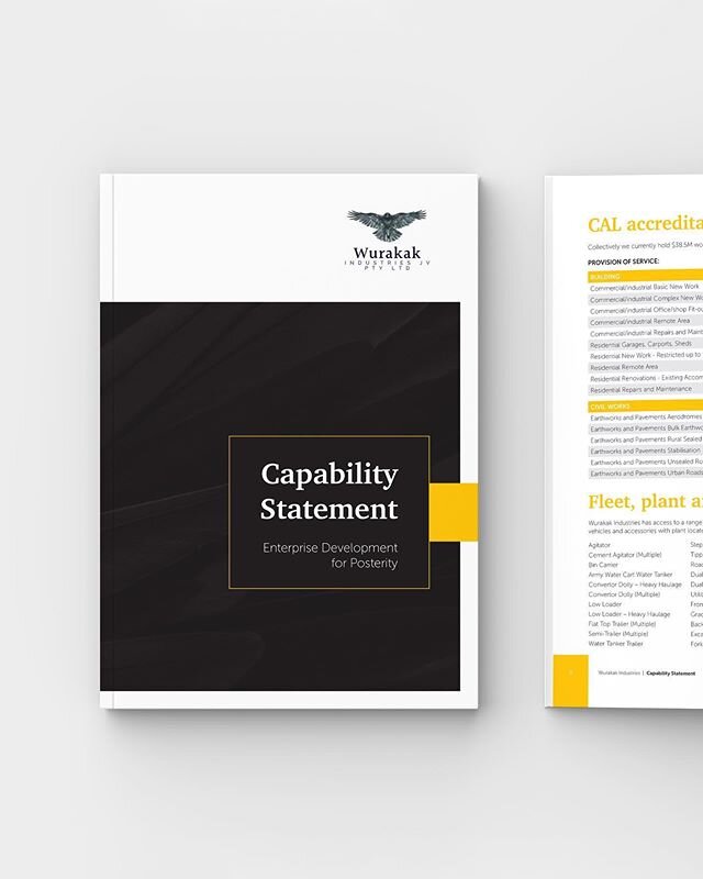 Capability Statement Design 🤩 subcontracted by the ever best @wellversednt who wrote the amazing words.
⠀
Due to non-existing branding, we decided to keep this one simple, clean and fresh 🦅