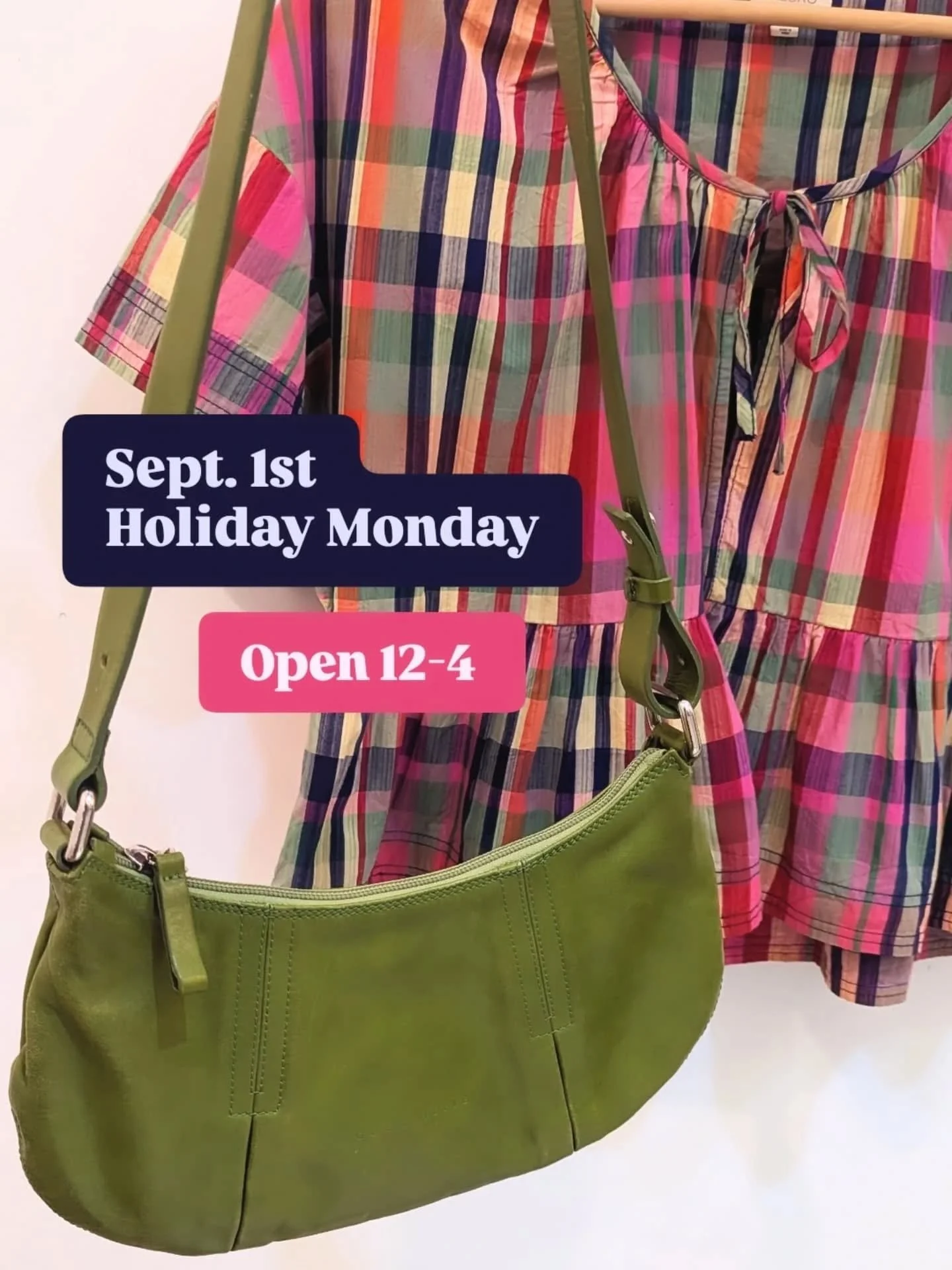 Labour Day weekend hours ⭐
12-4 Monday September 1st
10-6 every other day!
Top: 💖
Pilcro
Size S
Purse: 🫛
Coccinelle
#shoplocal #shopsmall #consignment #downtownkelowna #getfrocked