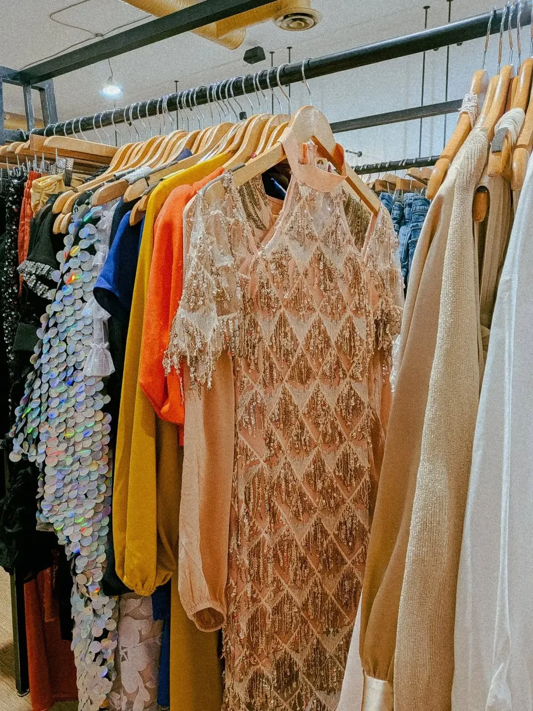Hop in, bitch! We're going to sparkle city ✨ 🪩 🚗 

Swing by and check out our new party rack.

We're here 10am-6pm every day!

#consignment #secondhand #usedclothing #downtownkelowna